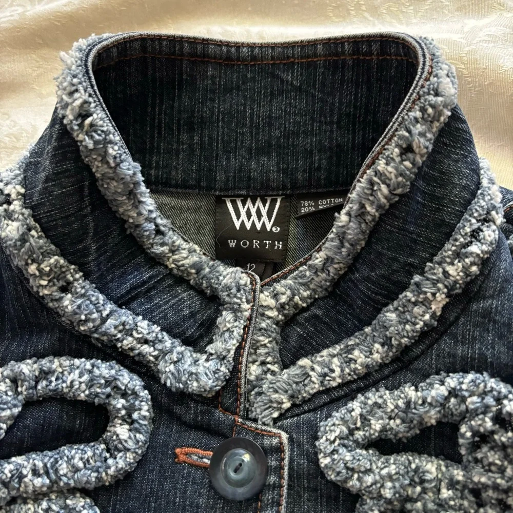 Vintage Worth Denim Jacket, Size 12 - Picture 4 of 11